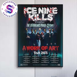 Ice Nine Kills A Work Of Art Tour 2025 Europe And UK Dates List Start On November 19 In Milan Italy Home Decor Poster Canvas