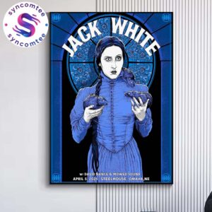 Jack White Poster For Tonight Show In Omaha Nebraska At Steelhouse On April 5 2025 Home Decor Poster Canvas